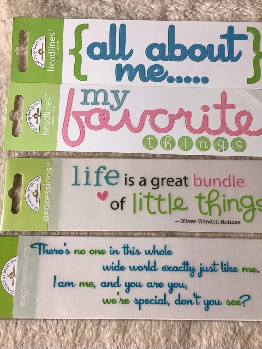 Colorful Phrase Stickers & rub-ons